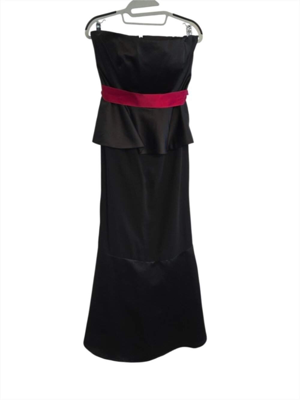 White by Vera Wang Black Strapless Formal Evening Gown Dress 10 Prom Mermaid